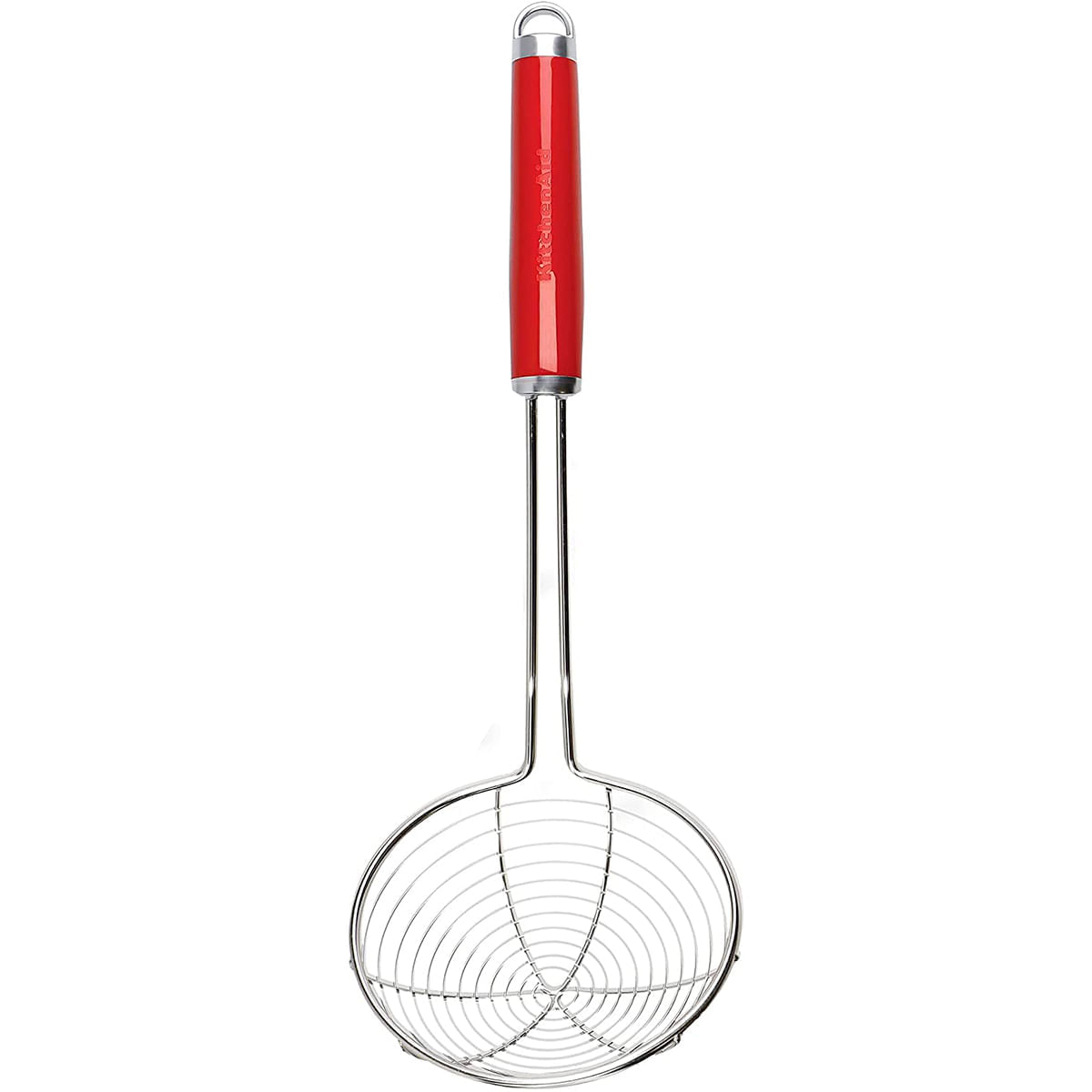 Escumadeira Aço Inox 39Cm Vermelho Com Alça Kitchenaid