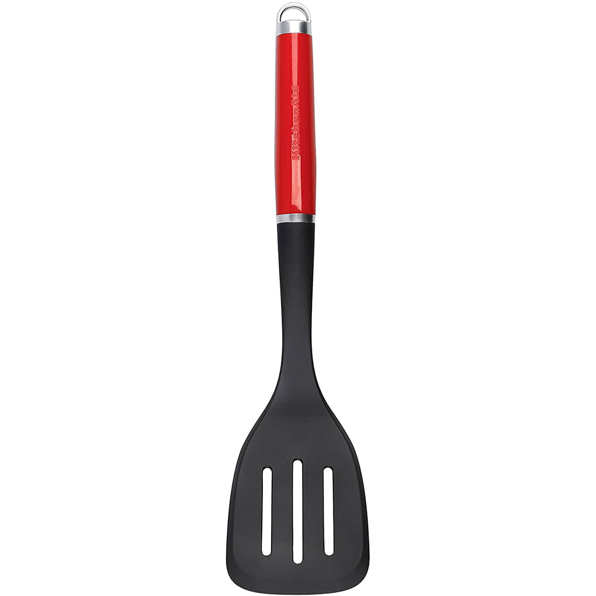 Espátula Perfurada De Nylon 35Cm Com Alça Vermelho Kitchenaid