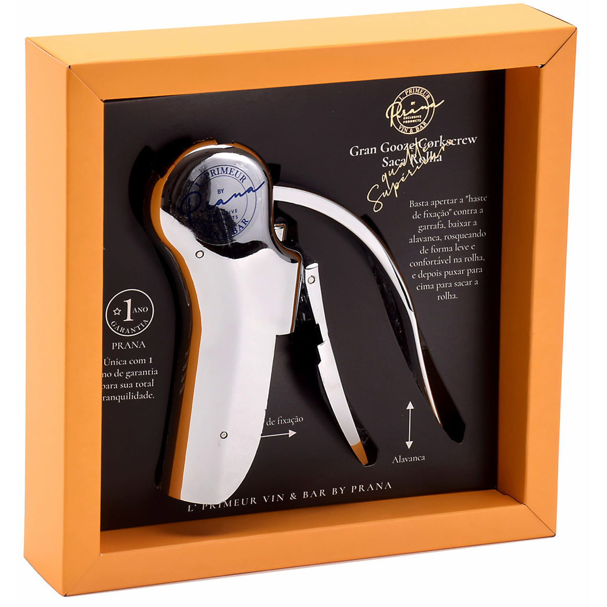 Saca Rolhas Cromo Gran Gooze Corkscrew - Prana Vin & Bar