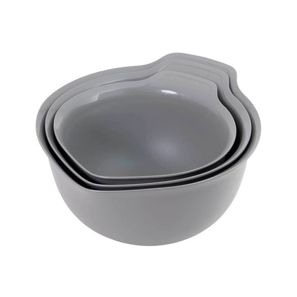 Conjunto Bowls 3 Tigelas Cozinha Multiuso Cinza KitchenAid