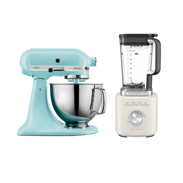 Combo Liquidificador Pure Power 2 L - Porcelain e Batedeira Stand Mixer Artisan - Mineral Water KUA20AL+KEA33CQ