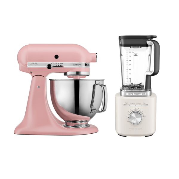 Combo Liquidificador Pure Power 2 L - Porcelain e Batedeira Stand Mixer Artisan - Dried Rose KUA20AL+KEA33CO